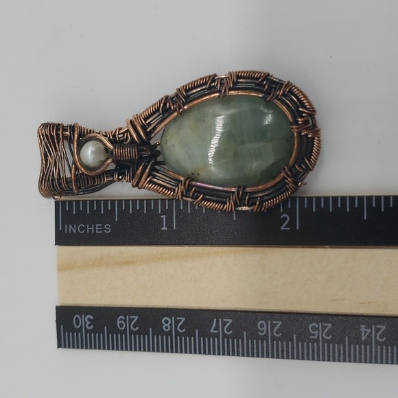 310- Wire wrapped Pendant Necklace Handmade NWT - Picture 5 of 6